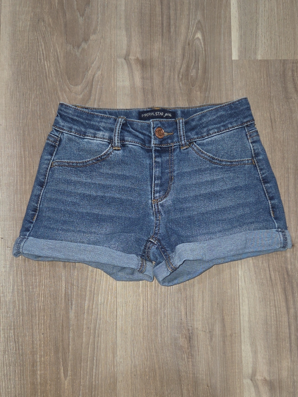 •Imperial Star• Little Girls Rolled Blue Jean Shorts